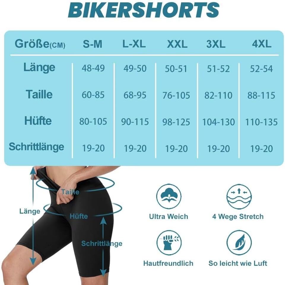 Thumbnail 3 de TNNZEET 3er Pack Radlerhose Damen High Waist – kurze Sportshorts mit nahtlosem Komfort