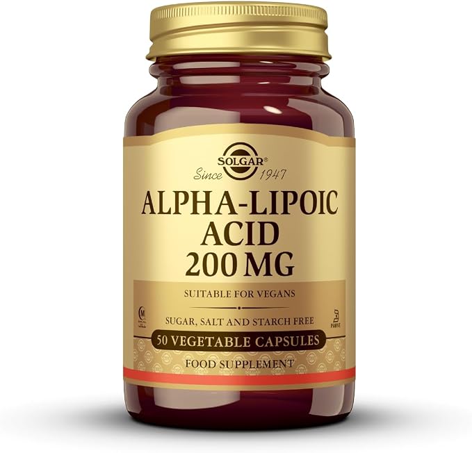 Detalle de Solgar Ácido Alfa-Lipoico 200 mg, 50 Cápsulas vegetales 💊
