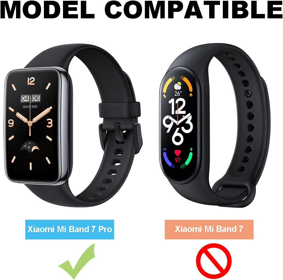 Thumbnail 1 de Monuary 6 Pack Replacement Bands for Xiaomi Smart Band 7 Pro – Colourful Silicone Straps