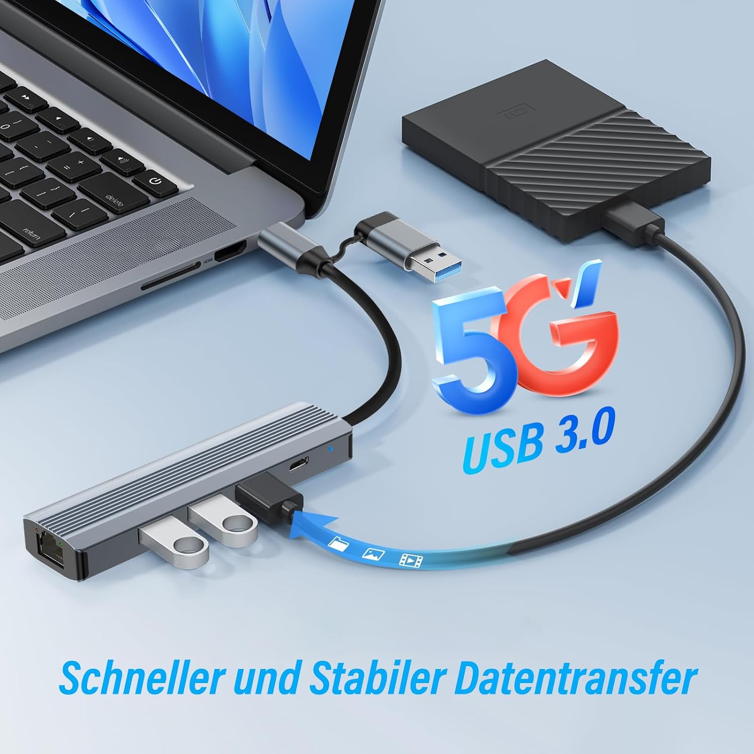 Thumbnail 4 de USB-LAN Adapter mit Gigabit Ethernet 1.000 Mbit/s