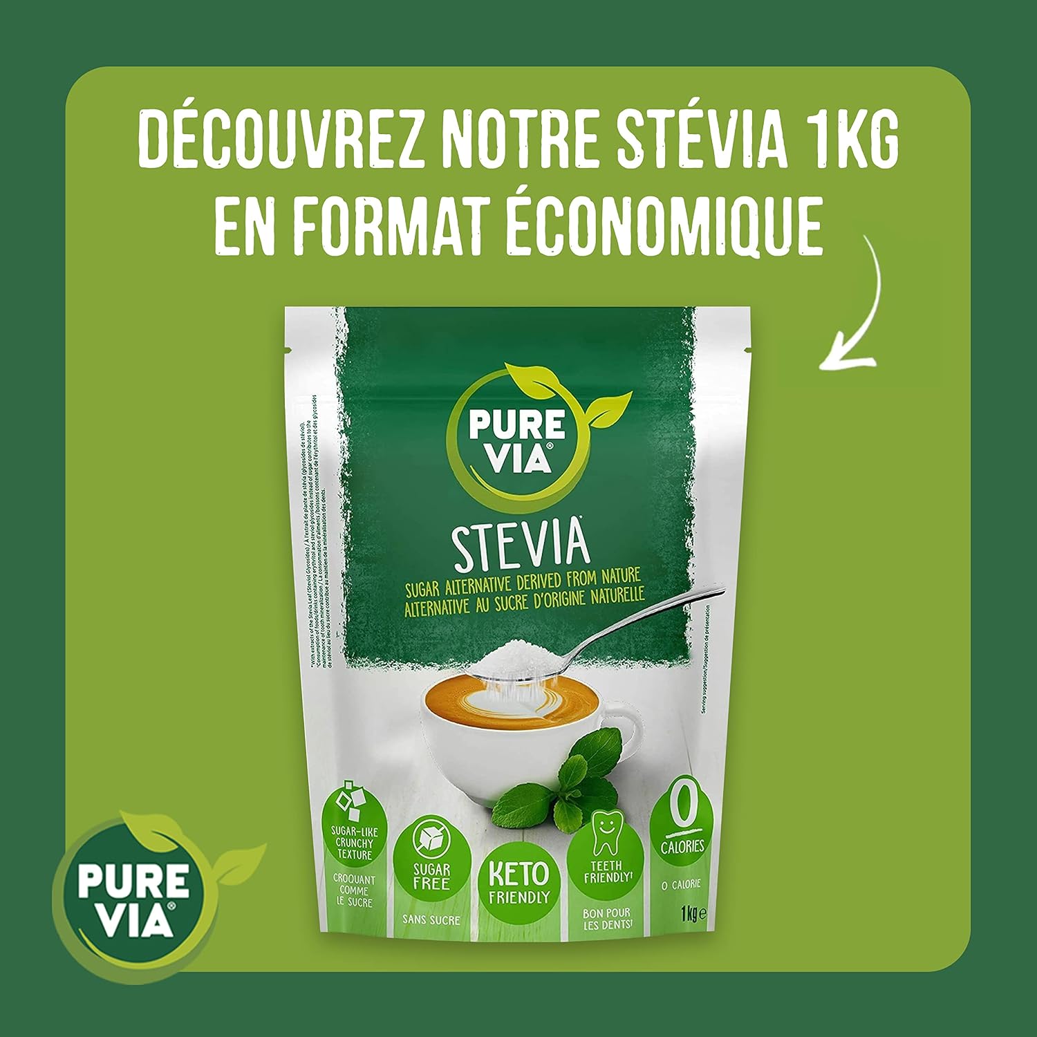 Detalle 2 de PURE VIA BoĂźte 40 sticks Stevia đŹ