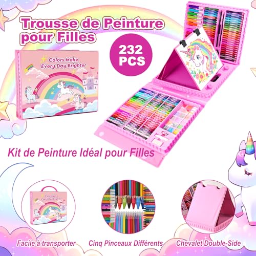 Thumbnail 2 de GOLDGE Maletín de Pinturas para Niñas con Unicornio: 230+ Pcs para 3–9 Años
