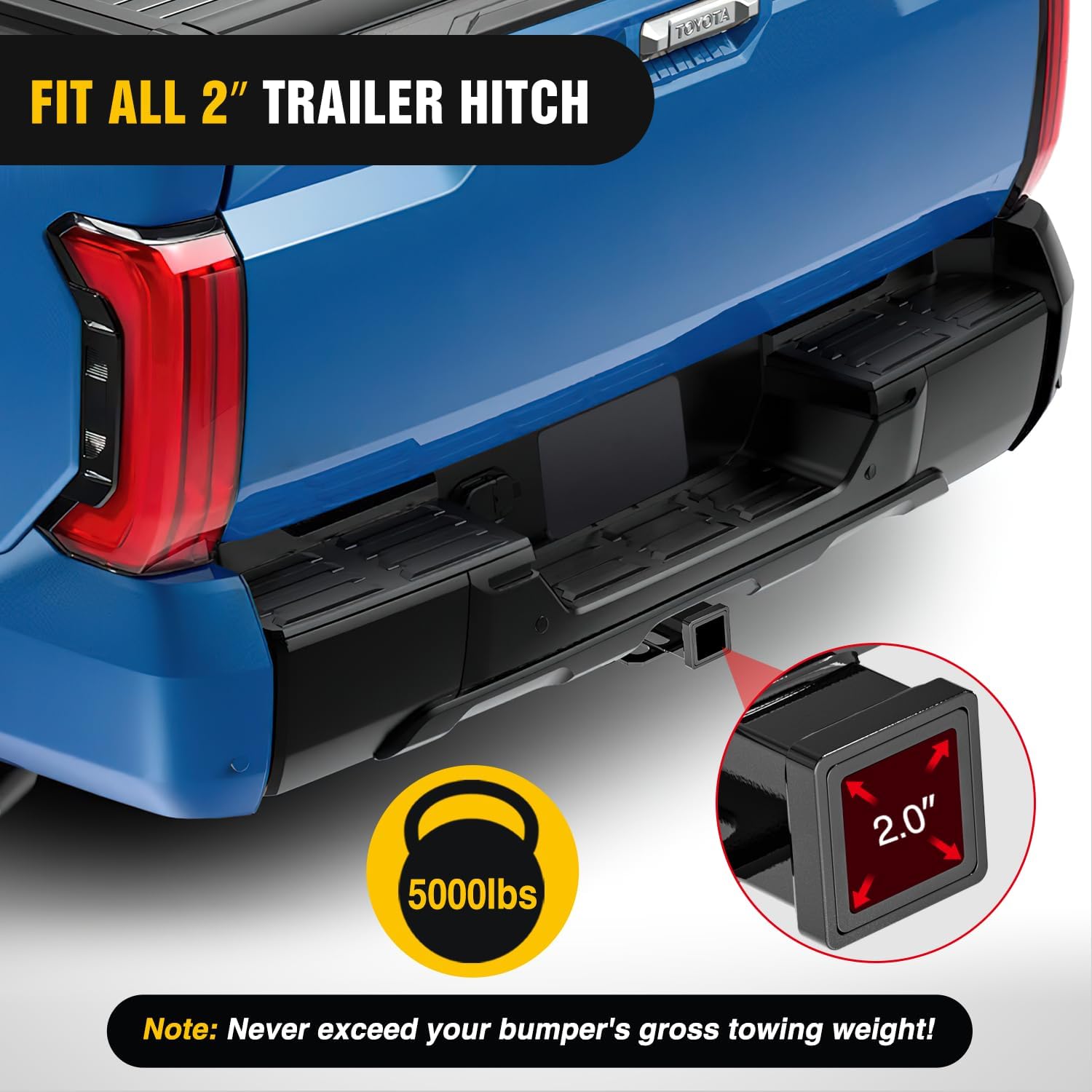 Thumbnail 5 de 2 Inch Step Hitch Receiver 5000 Lbs
