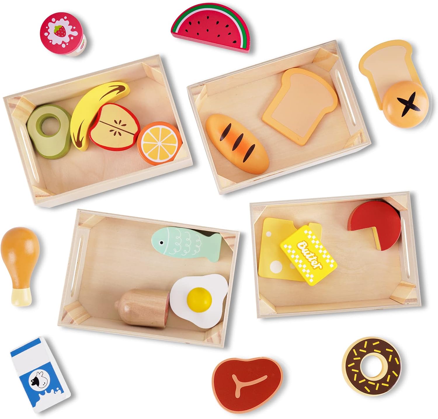 Detalle 2 de Holzspielzeug Spielküche Zubehör ab 1 Jahr – Montessori Spielzeug