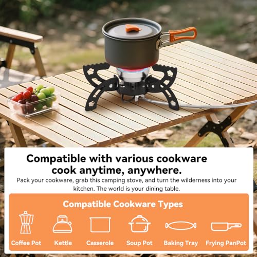 Detalle de REDSUN FD6 Tragbarer Gaskocher mit Infrarot-Brenner – kompakt, stabil, outdoor geeignet