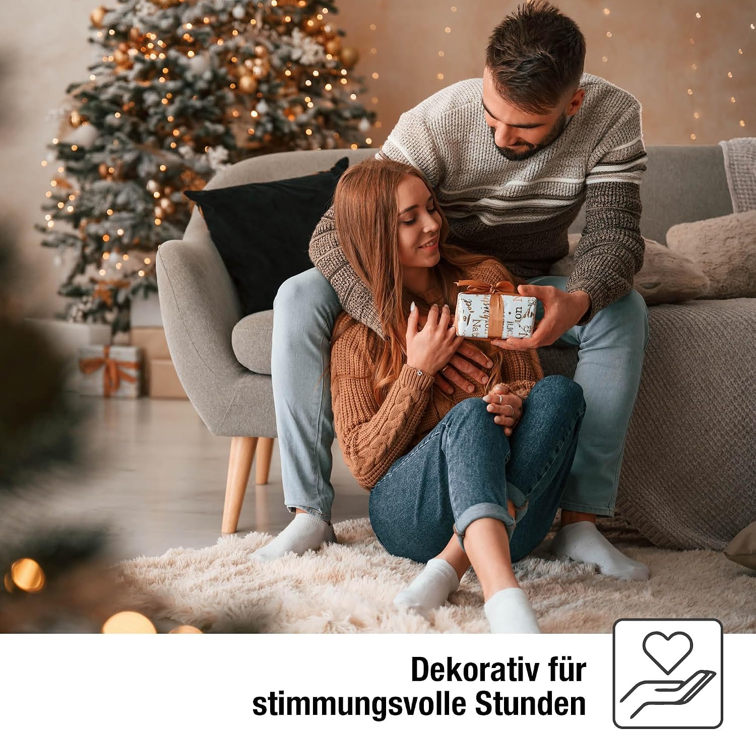 Thumbnail 4 de Hellum guirlande sapin claire pour intérieur avec prise, 16 bougies blanches effet cire fondue – 6,0 m