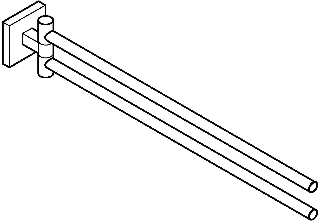 Thumbnail 4 de GROHE Start Cube Porte-Serviettes mural – 2 bras pivotants, chrome, 438 mm