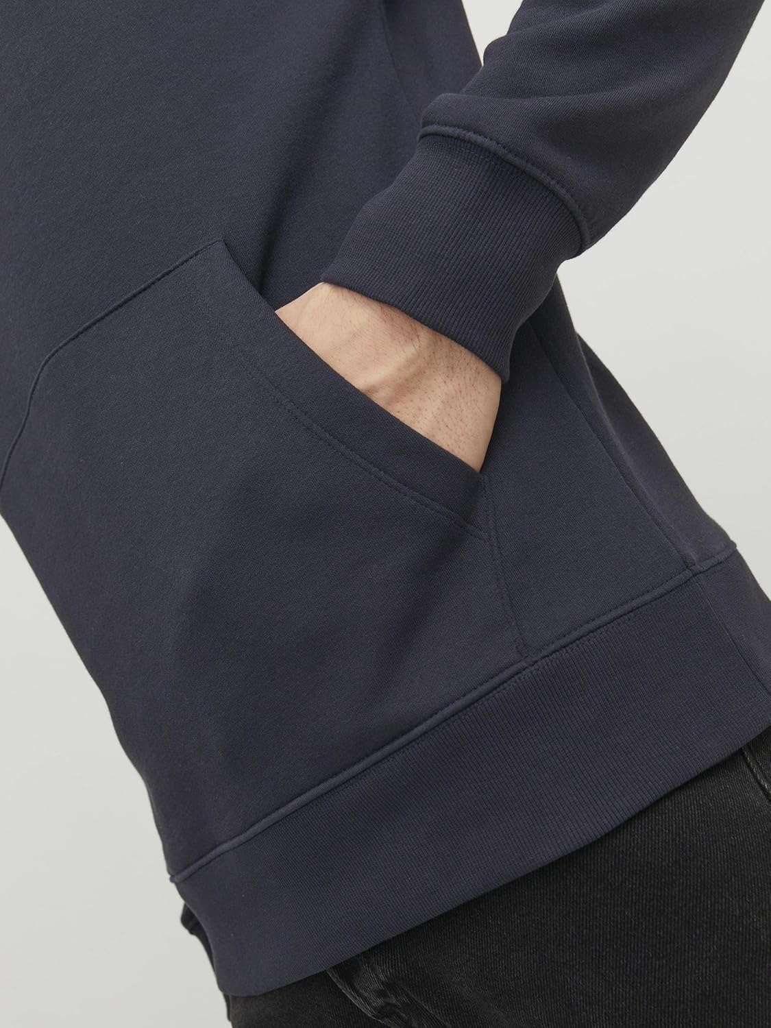 Detalle 2 de Jack & Jones JJestar JJ Sweat Hood Noos: felpa con cappuccio da uomo, comfort casual