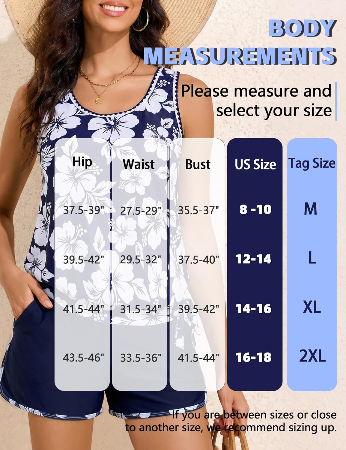 Thumbnail 6 de Hilor Tankini Swimsuit with Shorts