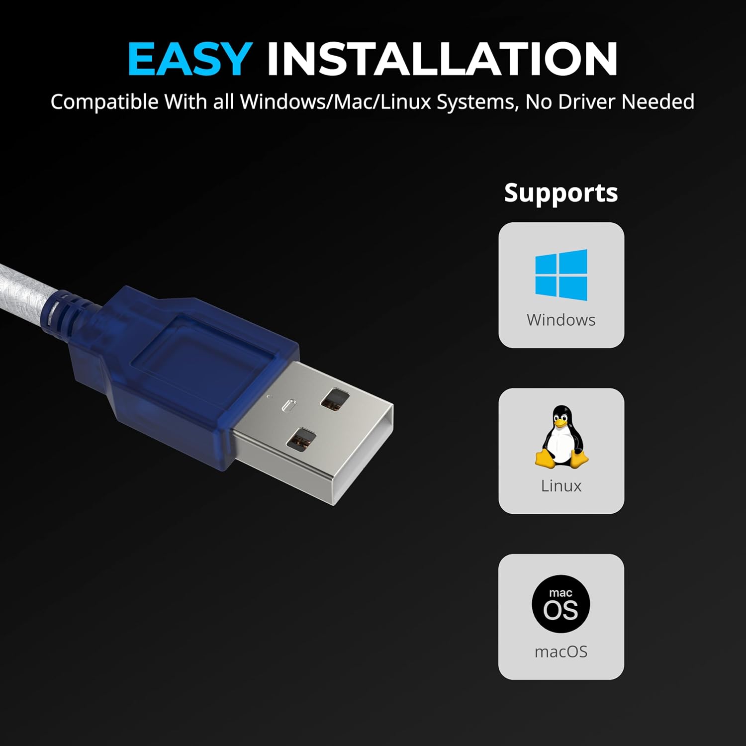 Thumbnail 4 de SABRENT USB to Serial DB9 RS-232 2.5 ft