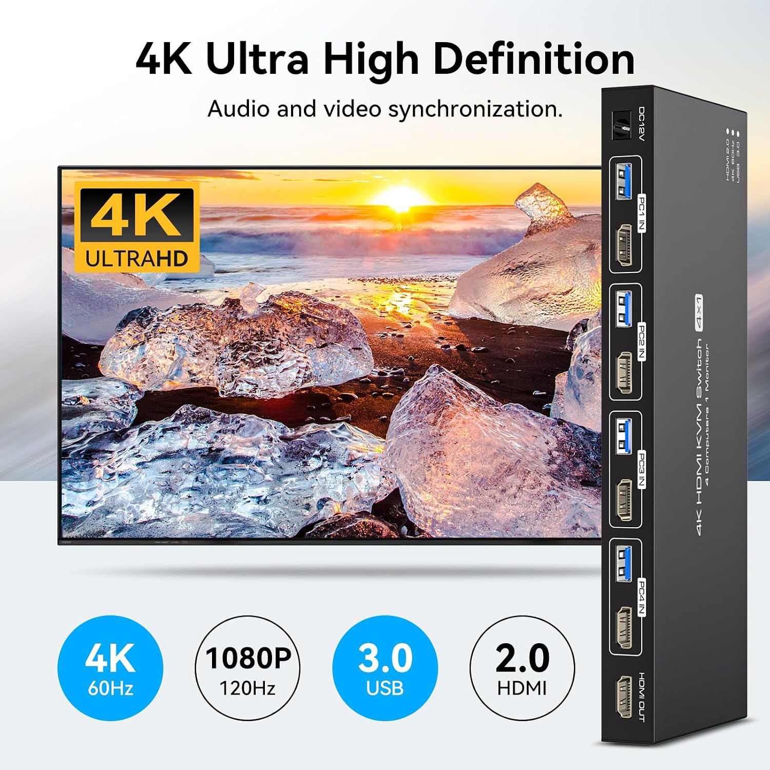 Thumbnail 4 de HDMI KVM Switch for 4 Computers