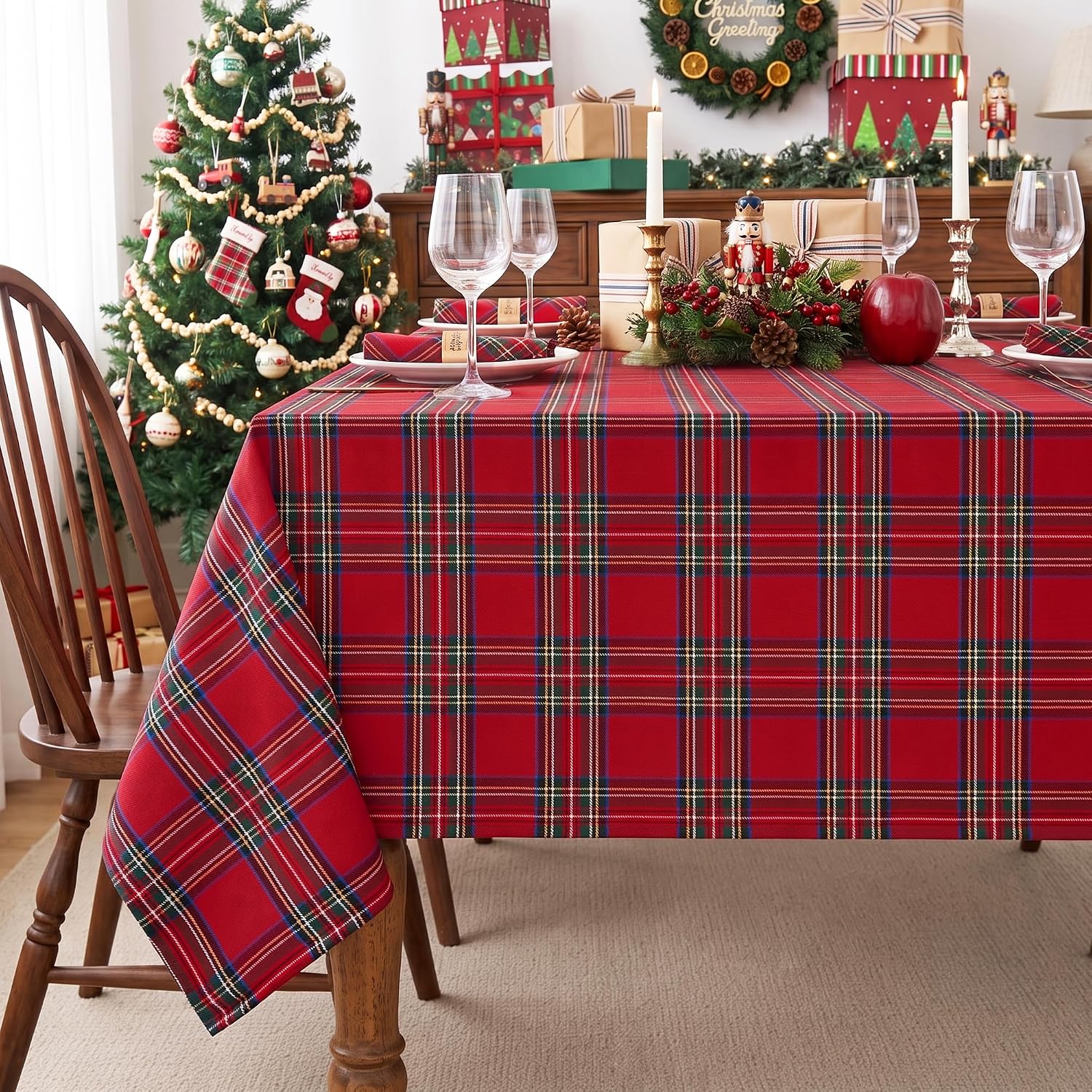 Detalle de HOMEPEAK Rectangular Tablecloth 60 x 84 Inch