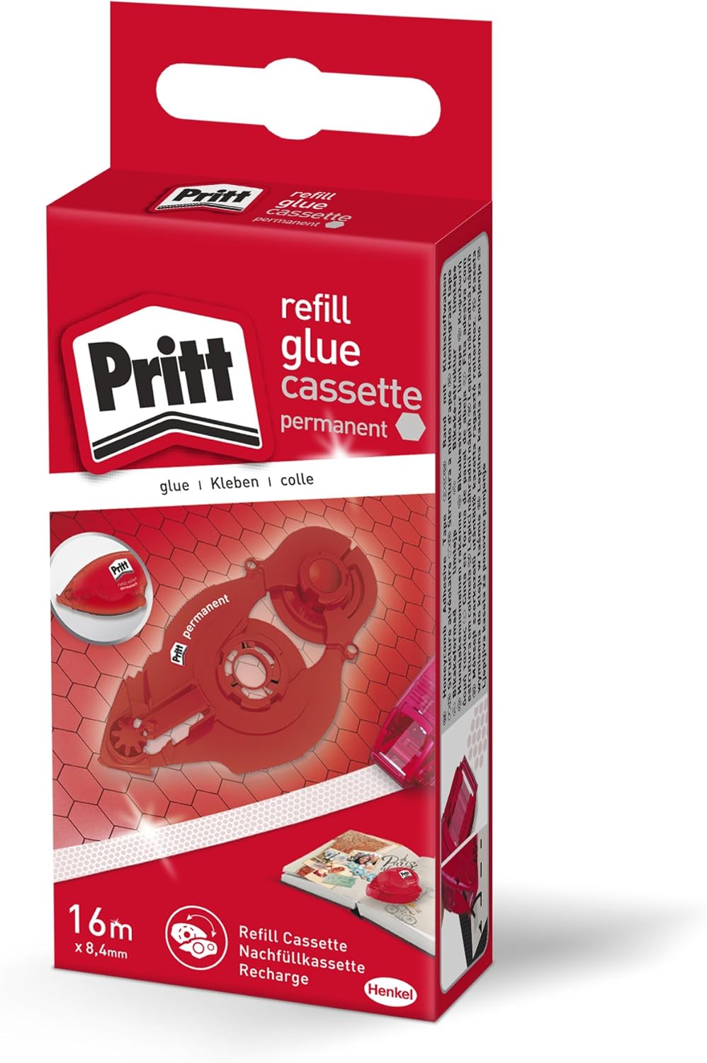 Pritt Cassetta ricarica nastro colla 8,4 mm x 16 m