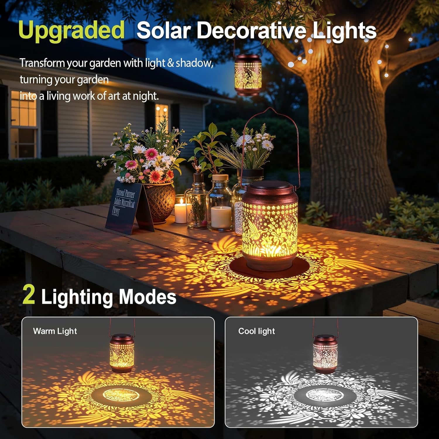 Thumbnail 3 de BUCASA 2 Pack Hummingbird Solar Lanterns