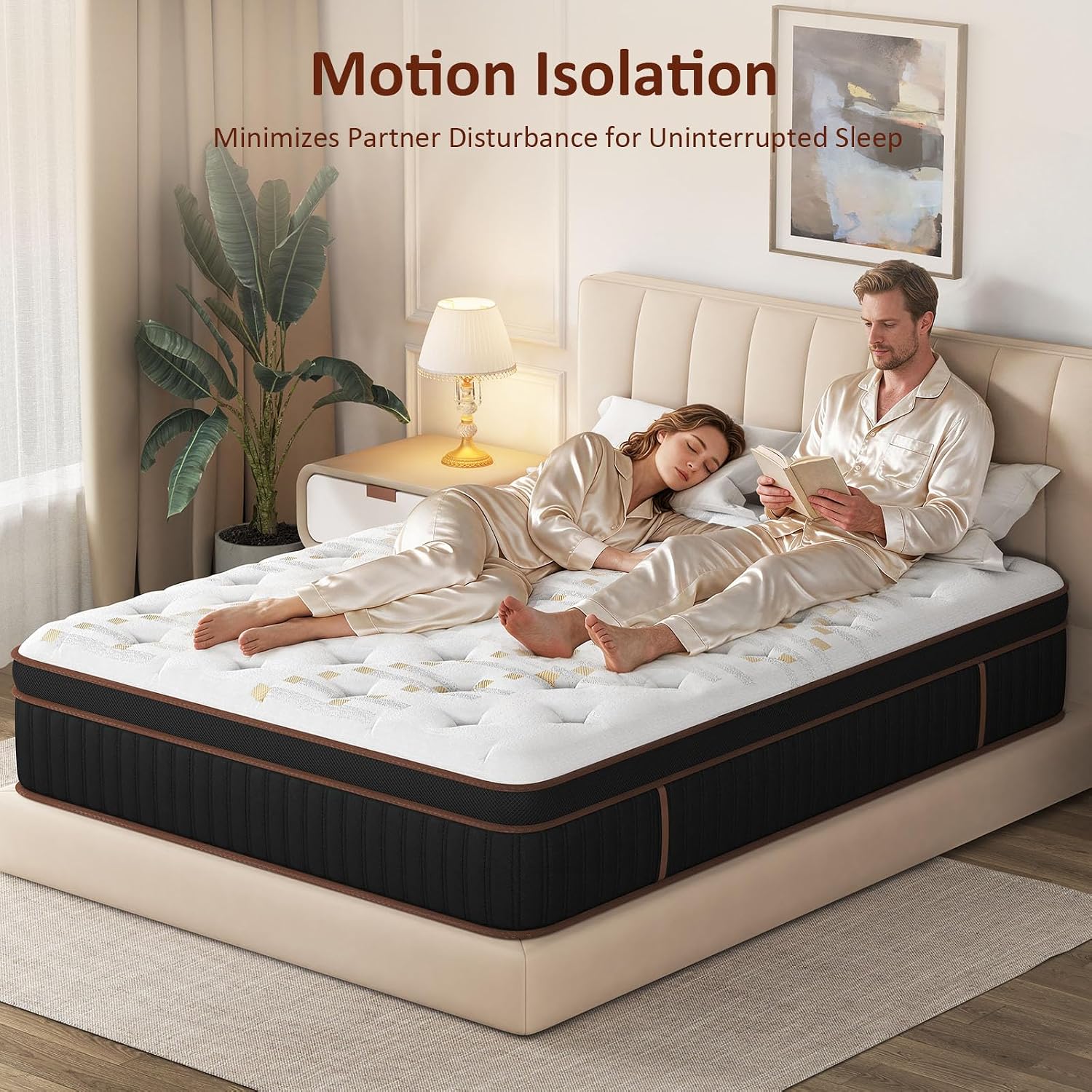Detalle 1 de Skyark SK_10T Twin Hybrid Mattress, 10-Inch Medium-Firm with Gel Foam