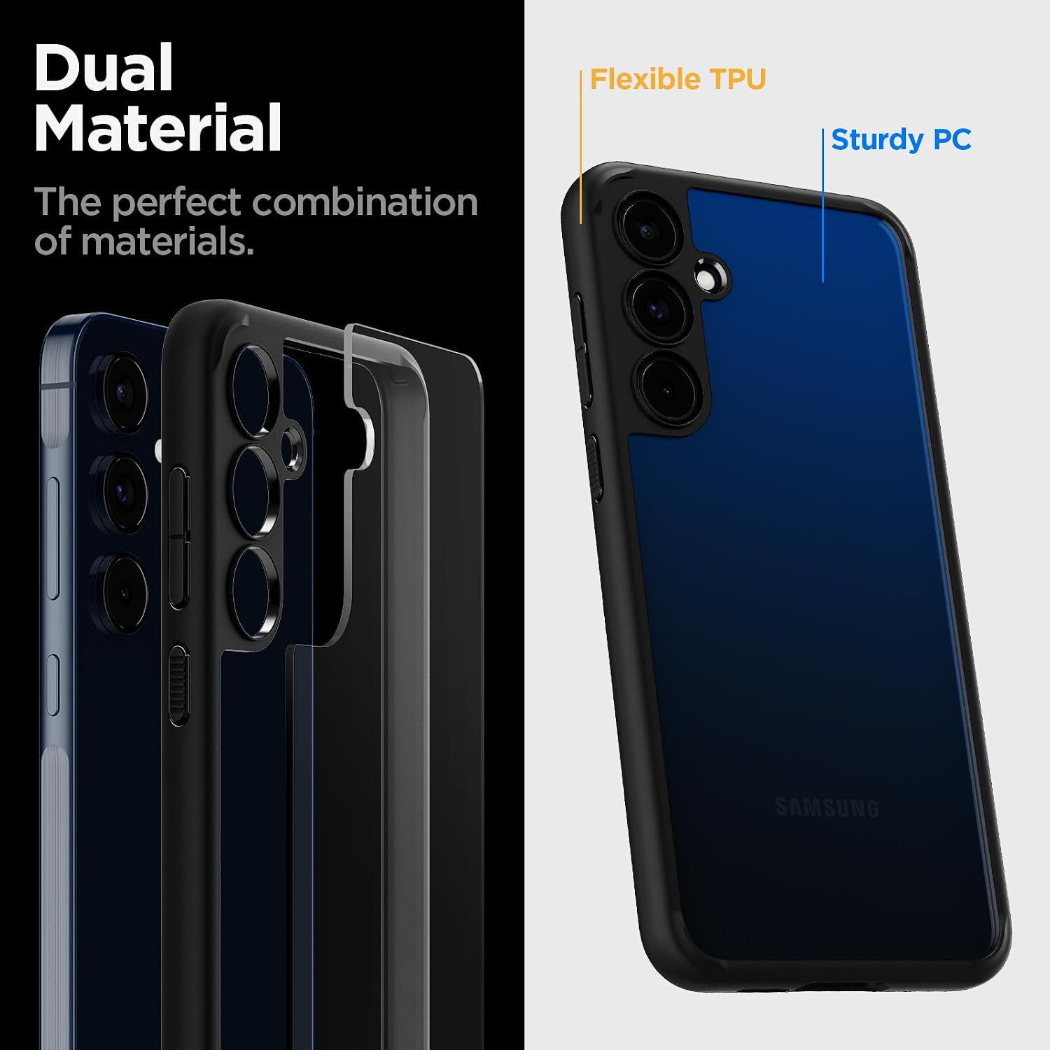 Thumbnail 5 de Spigen Ultra Hybrid pour Samsung Galaxy A55 5G — coque noire mat