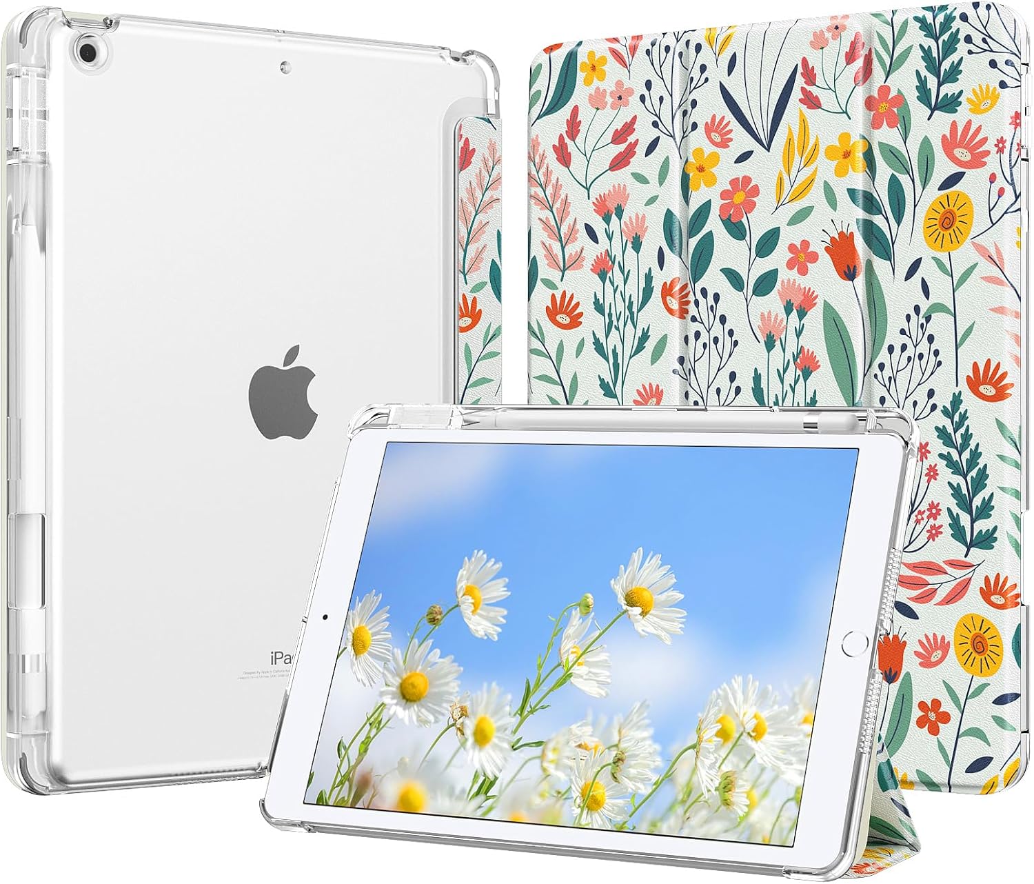 Detalle de MoKo iPad 10.2-inch Case for 7th–9th Generation, Trifold Stand, Pencil Holder