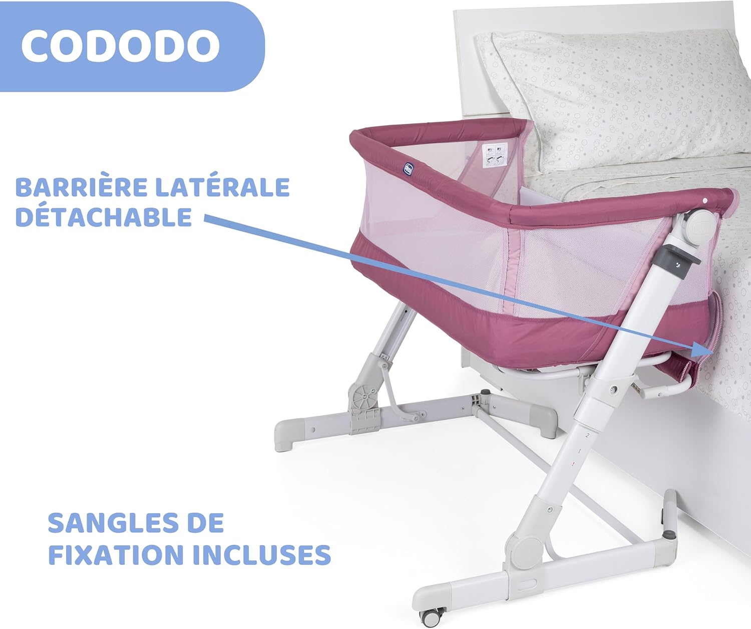 Thumbnail 2 de Chicco Next2Me Pop Up Culla Neonato co-sleeping con chiusura compatta e ruote, orchid