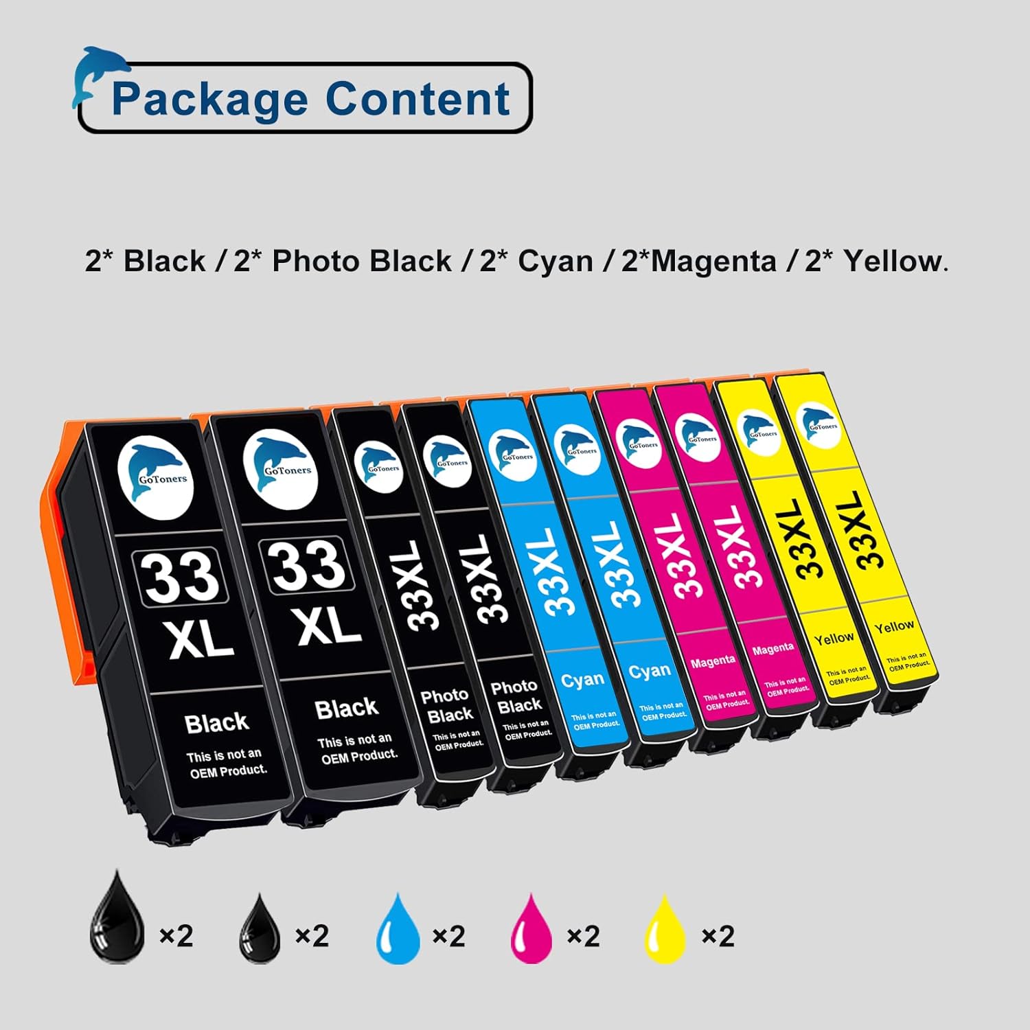 Thumbnail 1 de GoToners 33XL kompatible Druckerpatronen Multipack