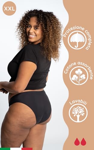 Detalle de NoBlood Slip Ciclo Nylon Senza Cuciture Flusso Moderato – Jade Nero XXS