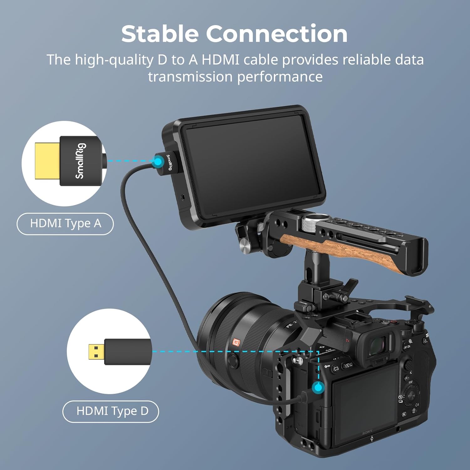 Thumbnail 4 de SMALLRIG D-auf-A HDMI Kabel 100 cm