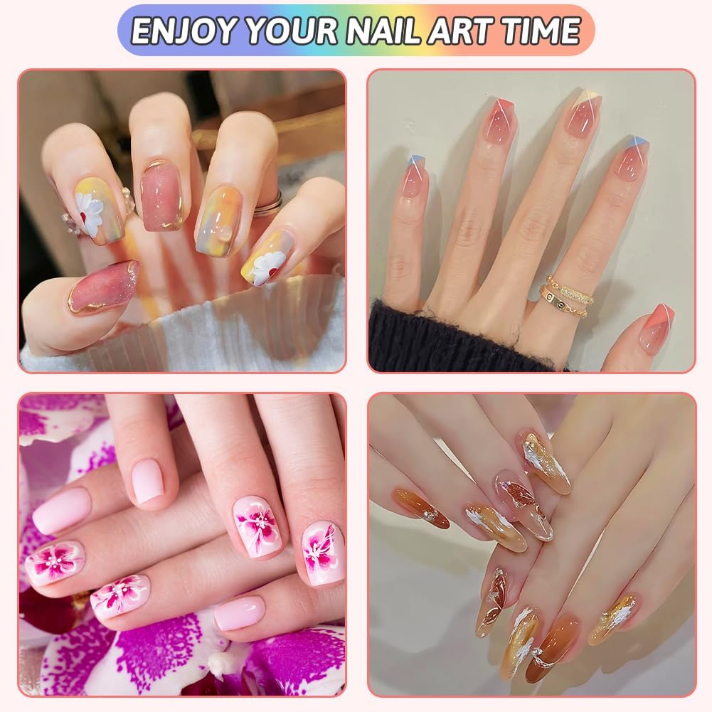 Thumbnail 6 de flintronic Kit de pinceaux nail art à double pointe (lot de 6) : stylo à pointiller et pinceaux liner ultra fins 2 en 1