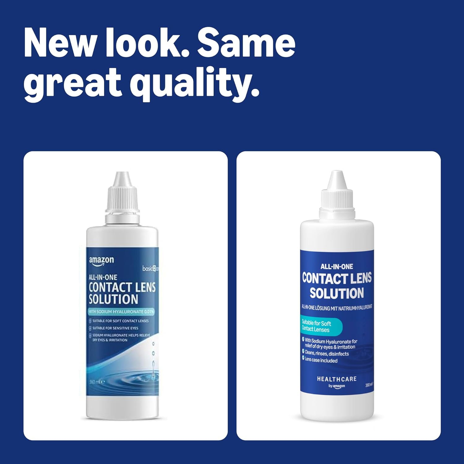 Thumbnail 1 de Healthcare by Amazon All-In-One Solution for Soft Contact Lenses (360ml x3)