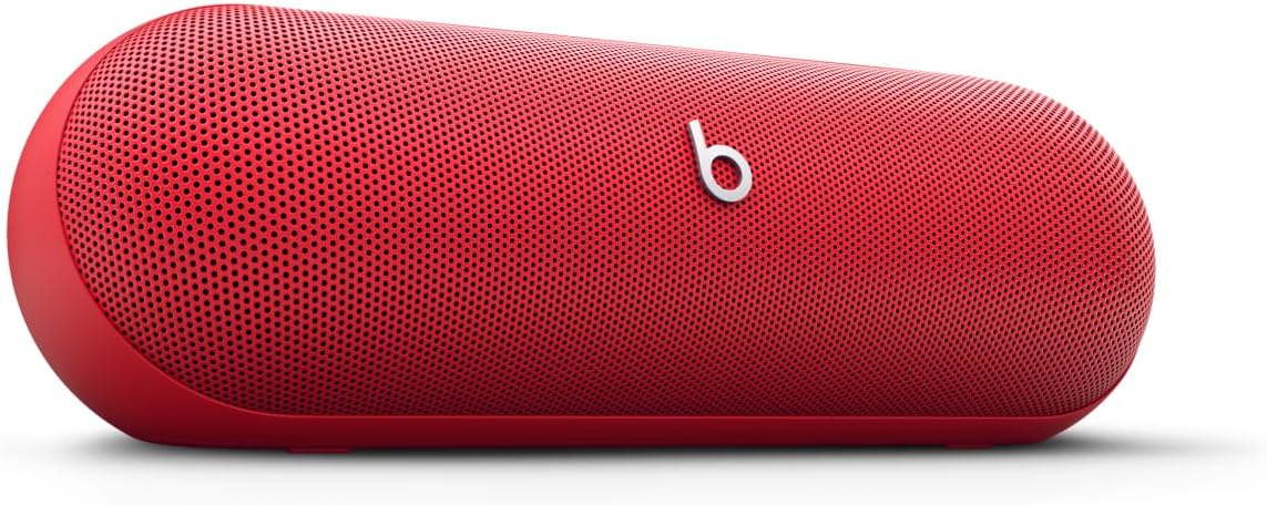 Detalle de Beats Pill tragbarer Bluetooth-Lautsprecher Signalrot – bis zu 24 Stunden Akkulaufzeit, IP67 & kraftvoller Sound
