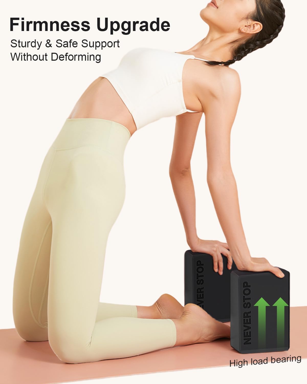Detalle de KEEP Yoga Blocks, 2-Pack High-Density EVA Foam with Textured Surface