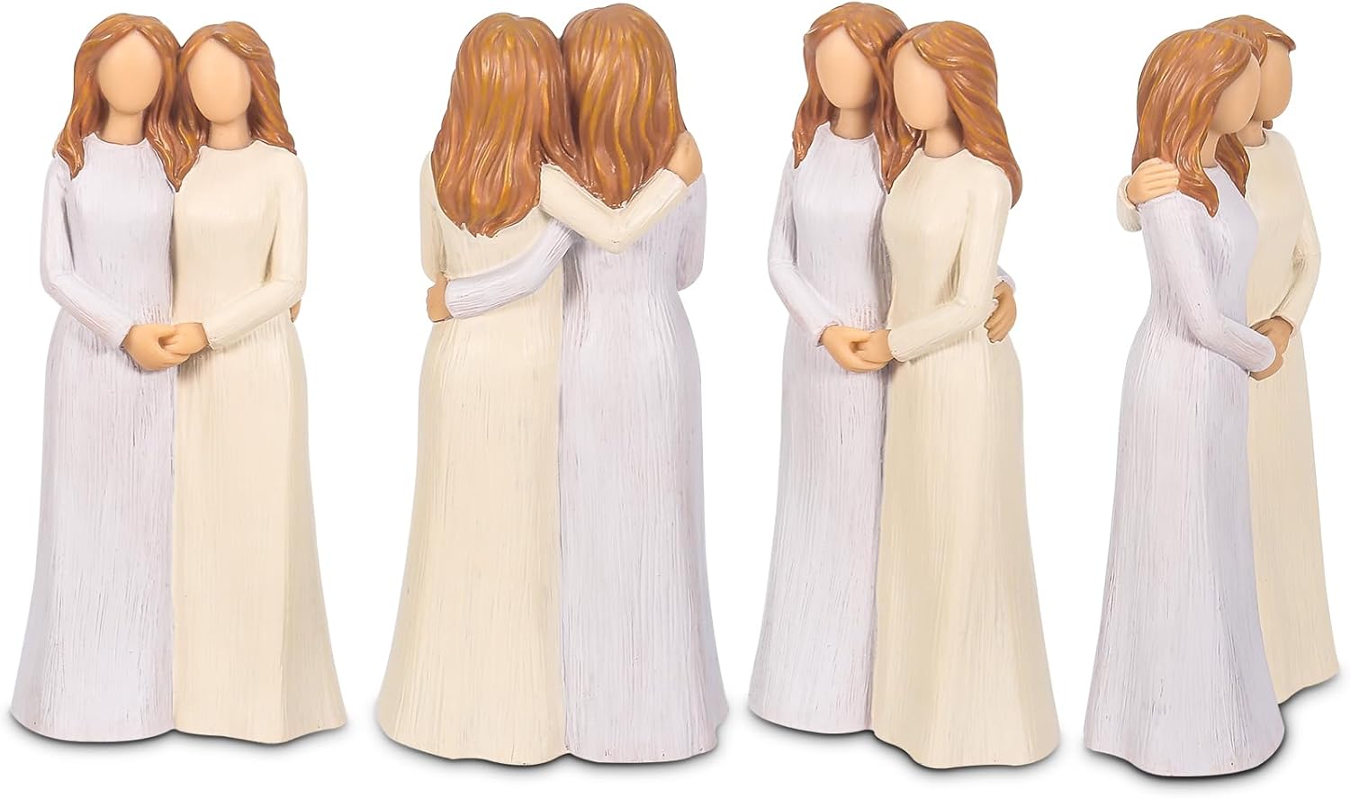 Detalle de Carracci Schwester Figuren – Liebe Meine Schwestern: Zwei handbemalte Statuen als Geschenk für Freundinnen und Schwestern