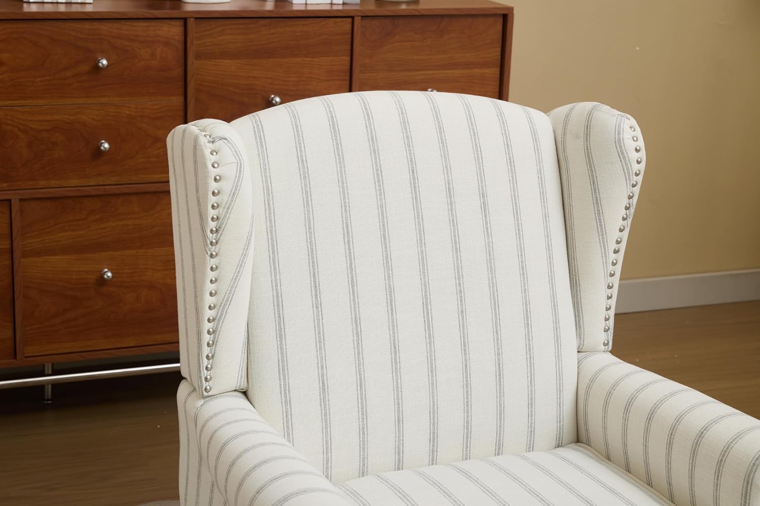 Detalle 2 de KEIKI Striped Wingback Accent Chair