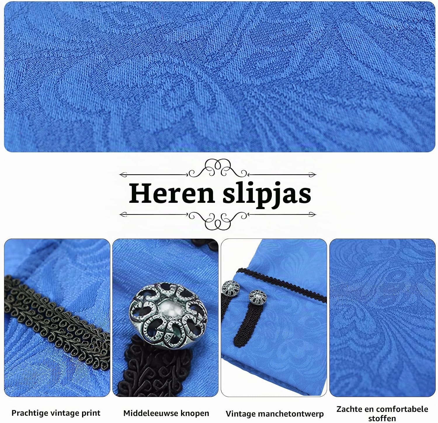 Detalle 2 de YQVGFBY steampunkjas voor heren, middeleeuwse tailcoat voor cosplay en Halloween