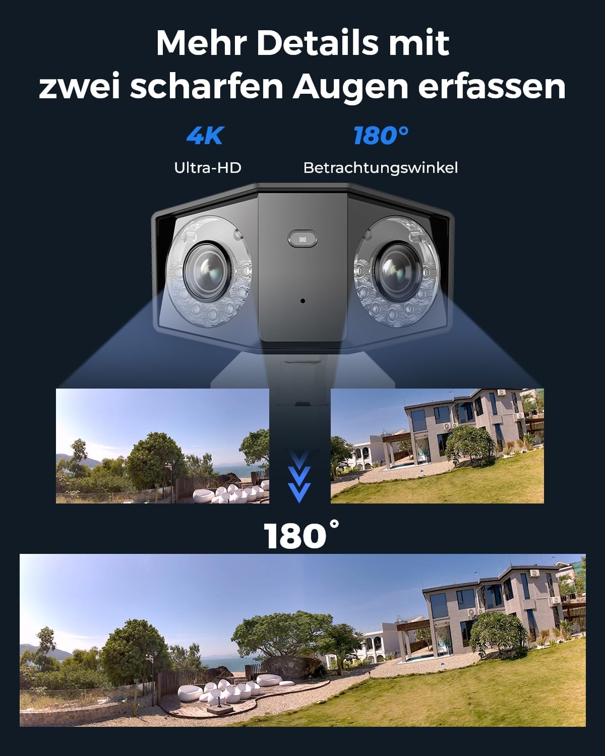 Detalle 2 de Reolink 4K Dual-Lens Überwachungskamera