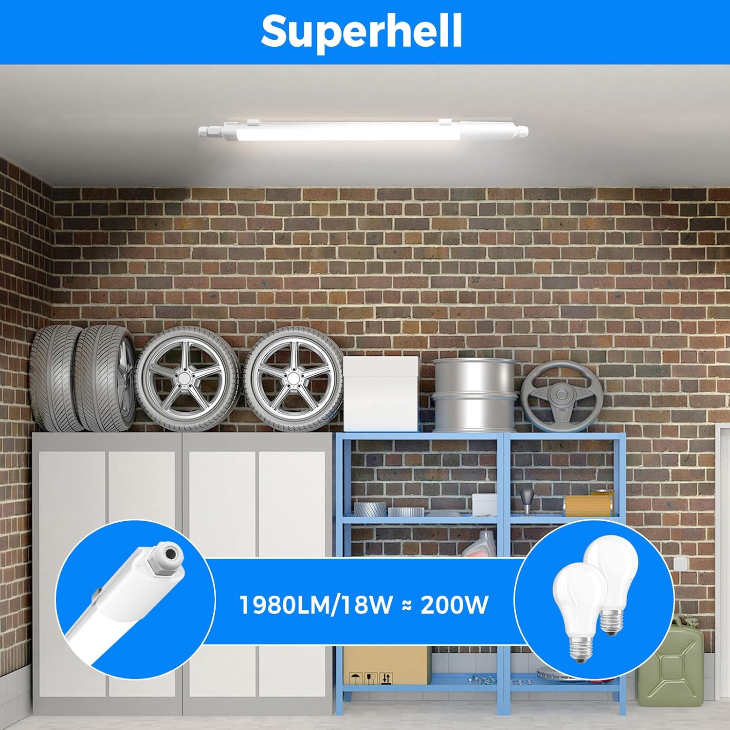 Thumbnail 5 de Peasur Feuchtraumleuchte LED 60cm 18W