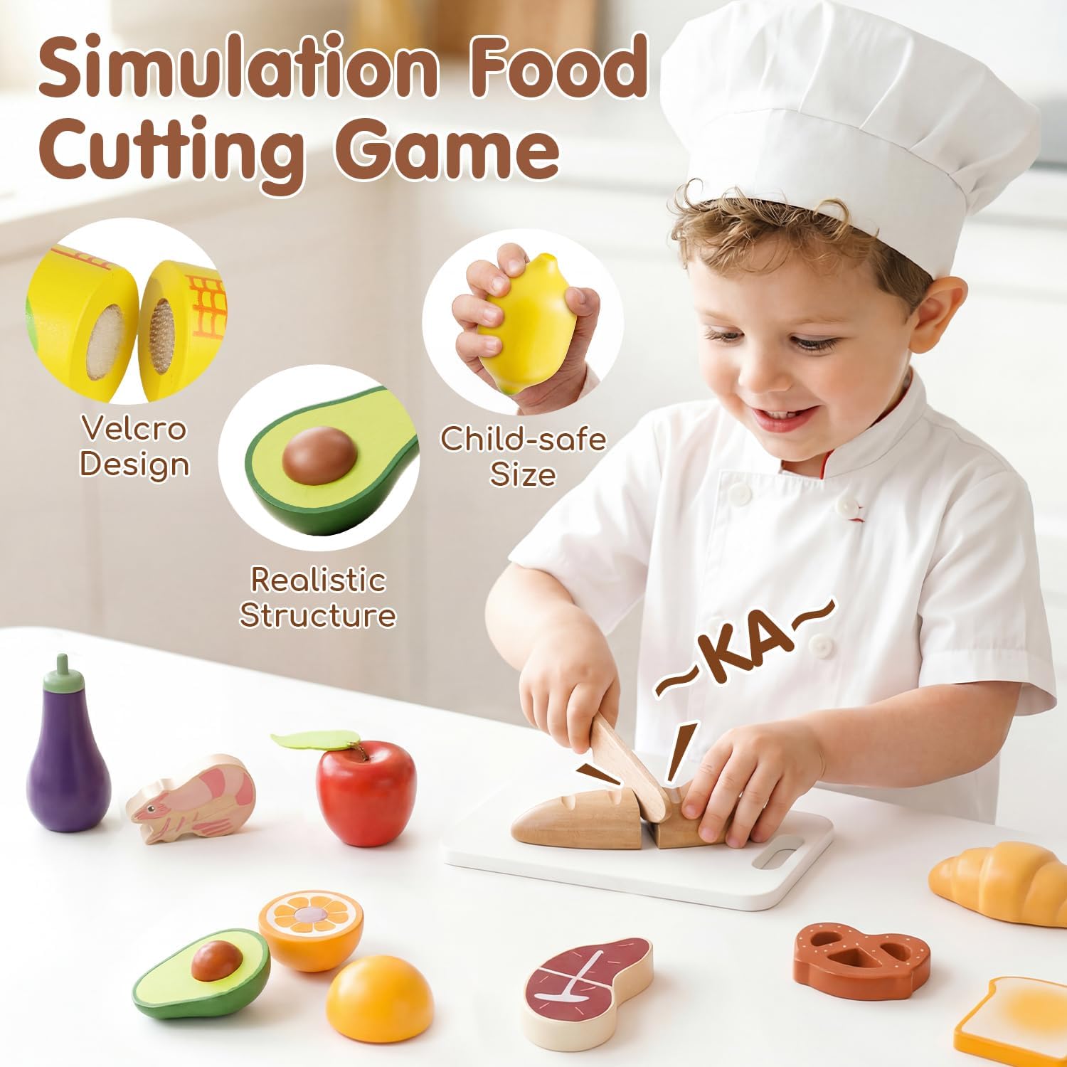Thumbnail 1 de Lehoo Castle Wooden Play Food 23pc set