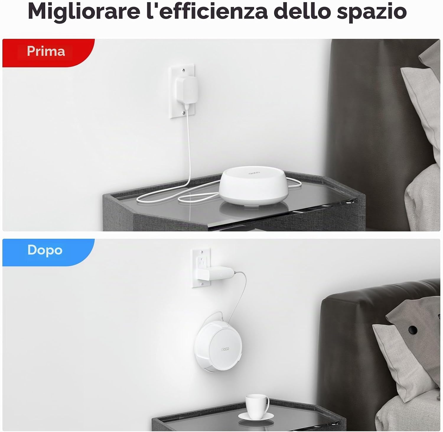 Thumbnail 2 de XLTTYWL Deco WiFi 7 Kit di montaggio a parete per Deco BE23/BE25/BE3600/BE5000