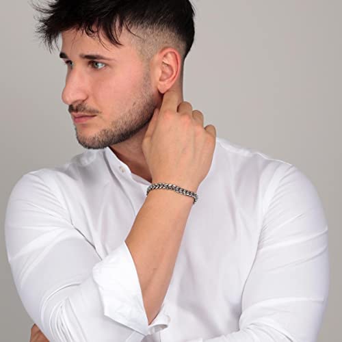 Detalle 2 de Morellato CATENE: Bracciale da uomo in acciaio, 22 cm, stile sobrio e duraturo