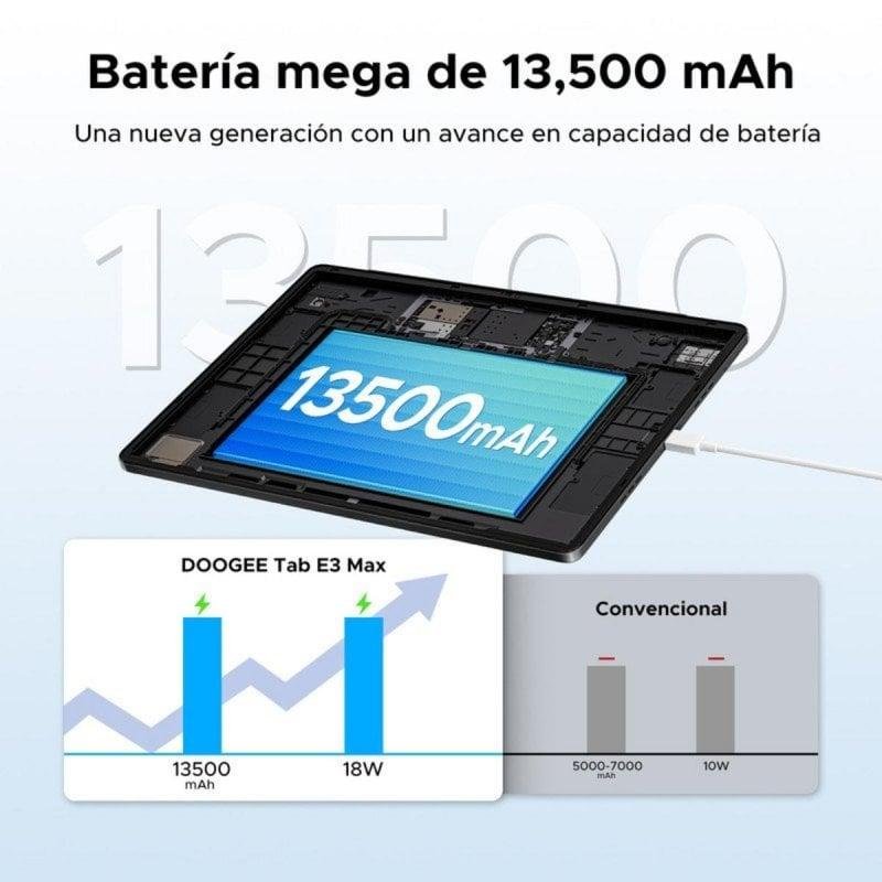 Detalle 2 de Doogee Tab E3 Max 4G de 14" con 32 GB/256 GB en Negro: ficha de compra práctica