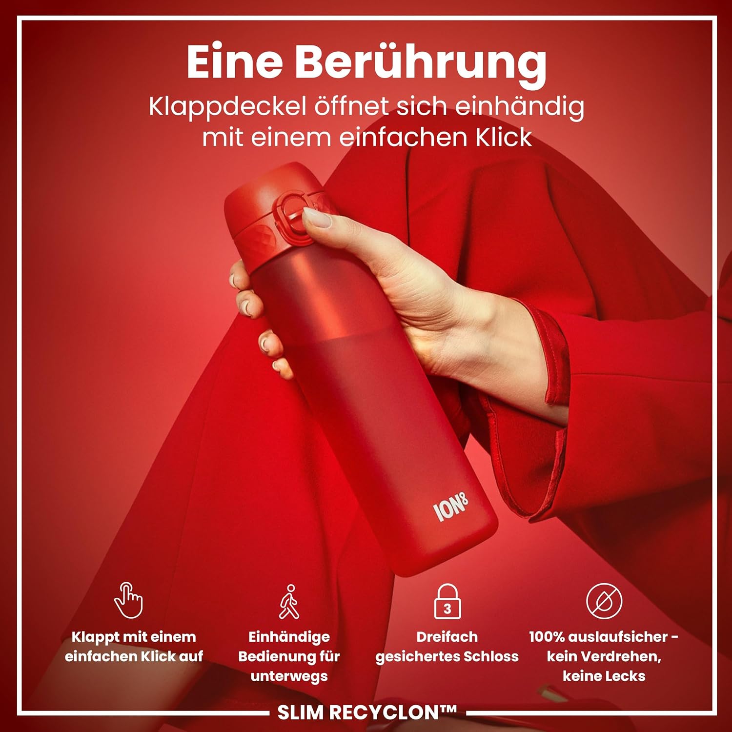 Detalle de ION8 Trinkflasche Auslaufsicher đ„€