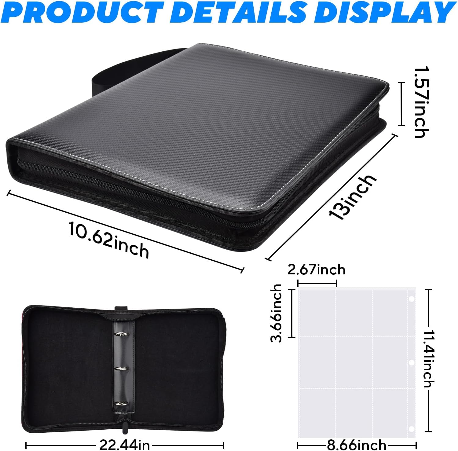 Thumbnail 4 de ULLTOON Portable 9-Pocket 990-Card Binder