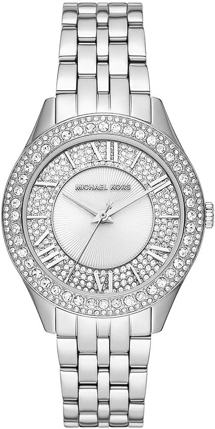 Detalle 2 de Michael Kors Damen-Uhr Analog Quarz 32028626 mit Edelstahlgehäuse in Gold
