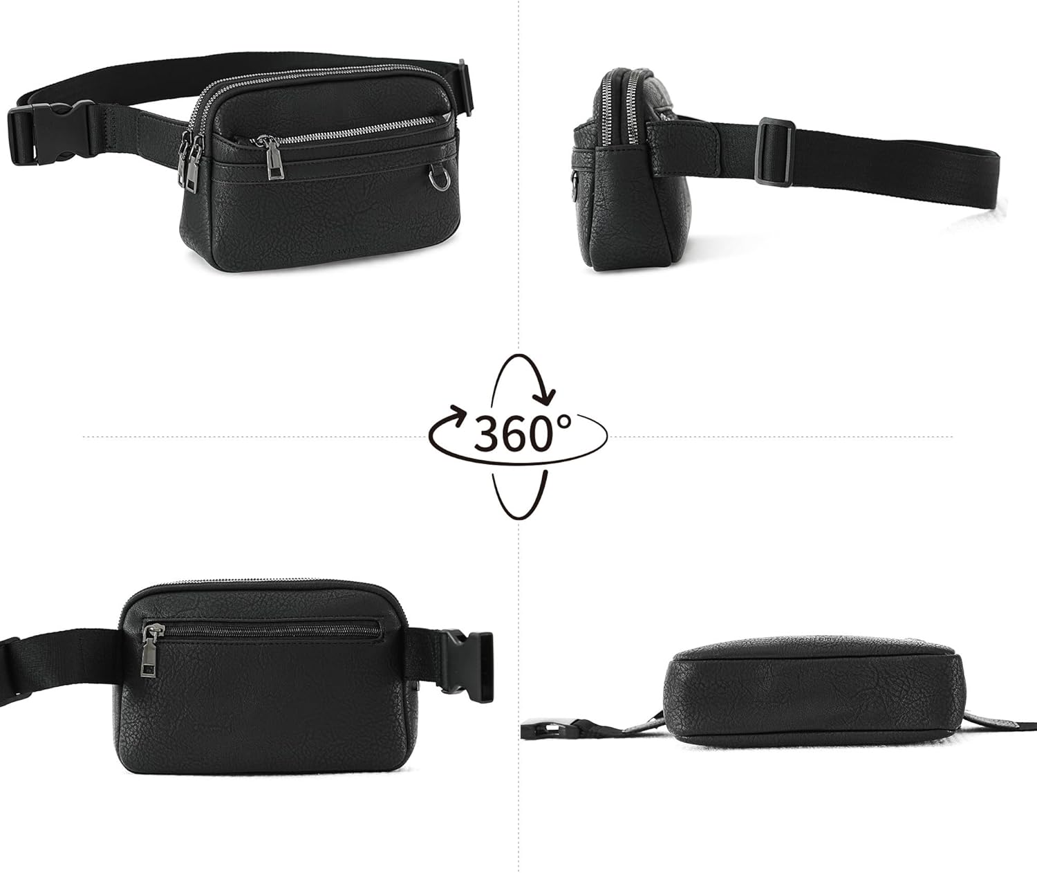 Thumbnail 6 de TANTOMI Umhängetasche Damen & Bauchtasche Damen – kompakte Crossbody- und Gürteltasche mit Zwei-Wege-Reißverschluss