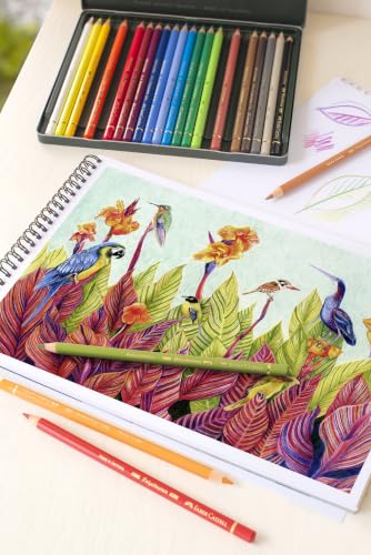 Detalle de Faber-Castell Coffret Polychromos, 24 couleurs, boîte métal
