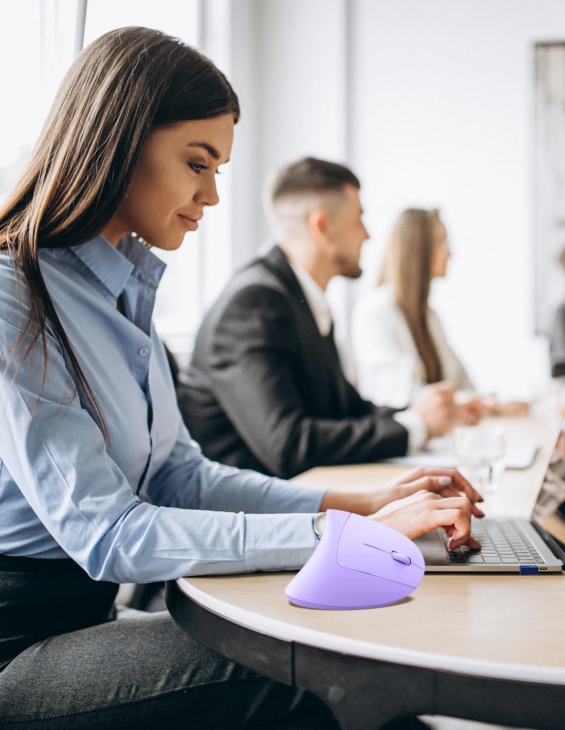 Thumbnail 6 de TECKNET Ergonomic Vertical Mouse (4800DPI) Wireless 6-Button Silent Purple