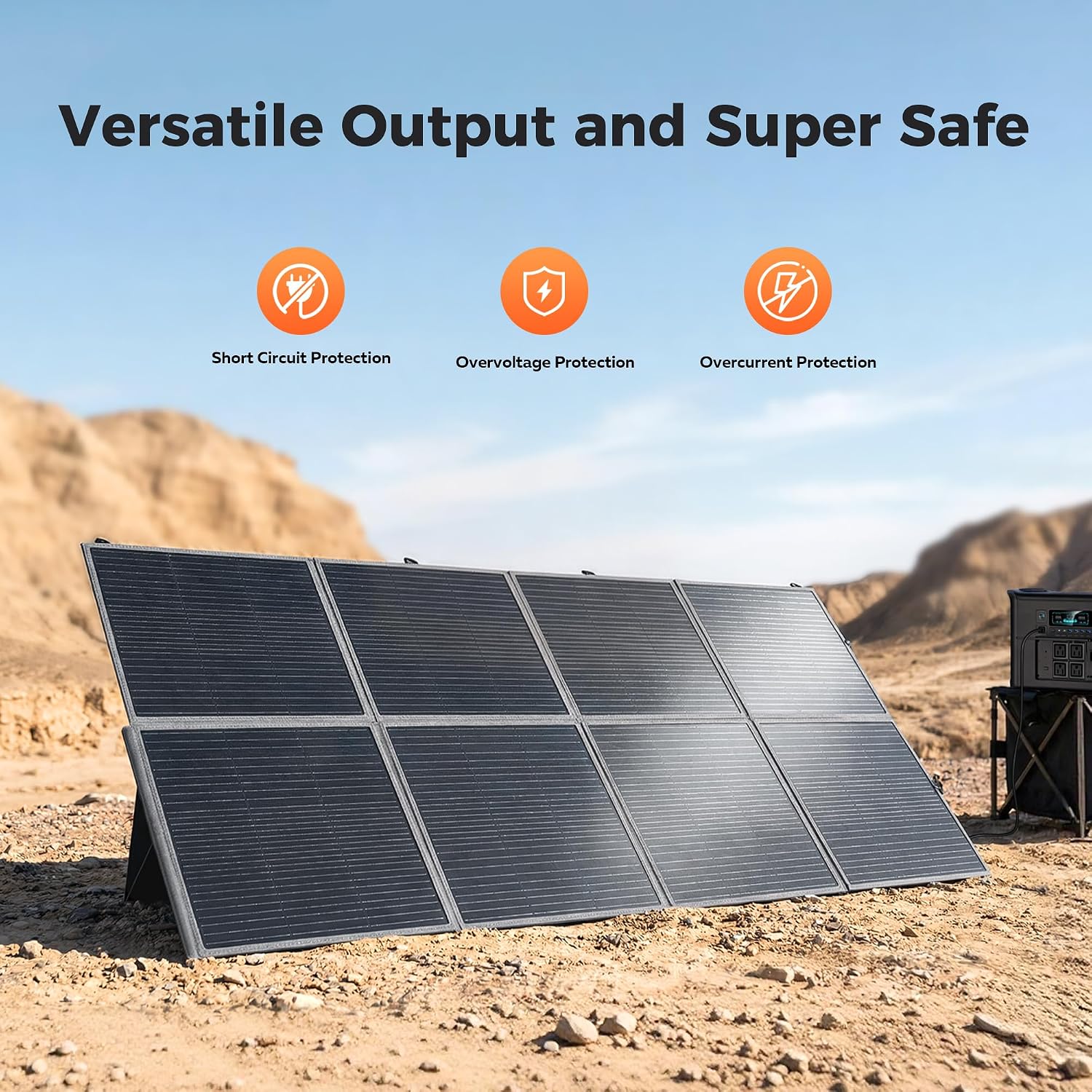 Detalle 2 de CTOLITY 400W-NEW 400W Foldable Solar Panel, 23.4% Efficient ETFE Design