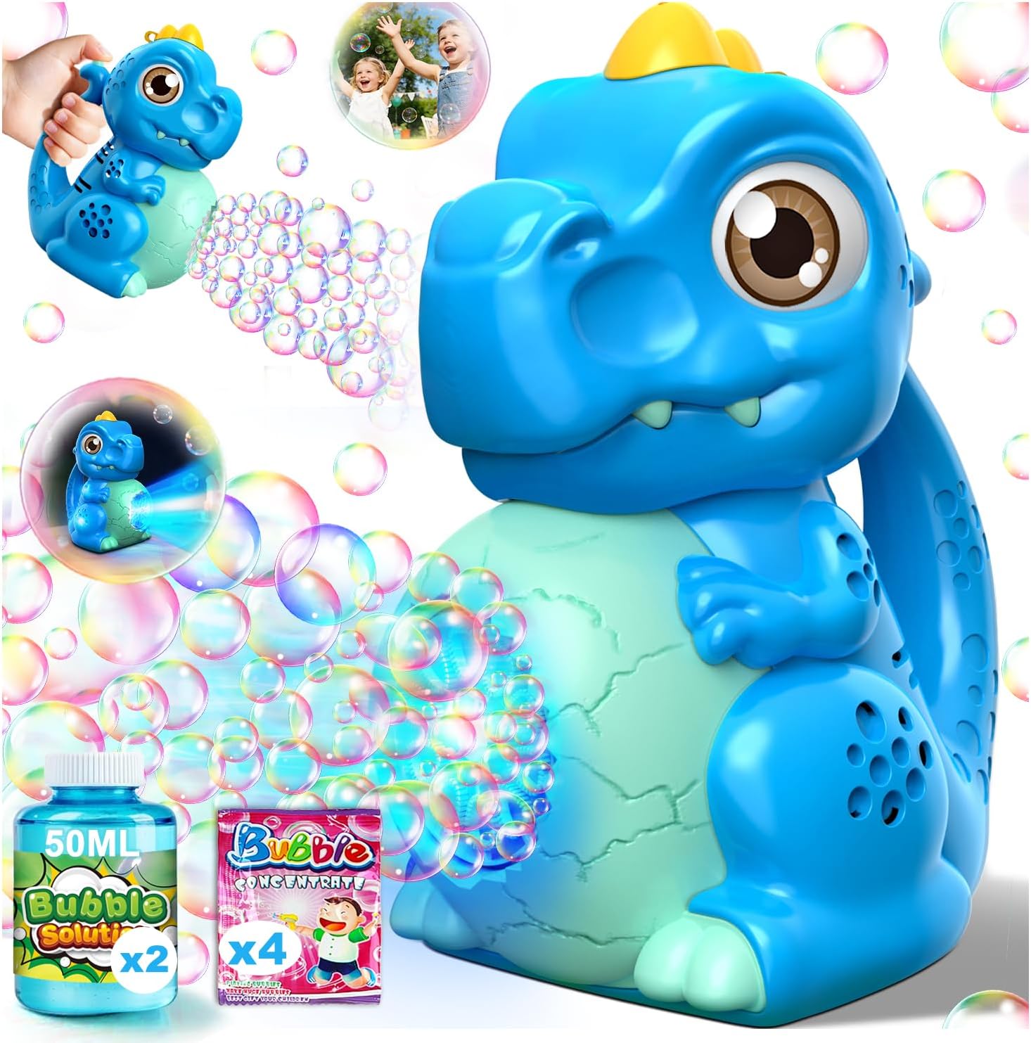 Detalle de Dinosaur Bubble Blower Toy with 5 oz Tank