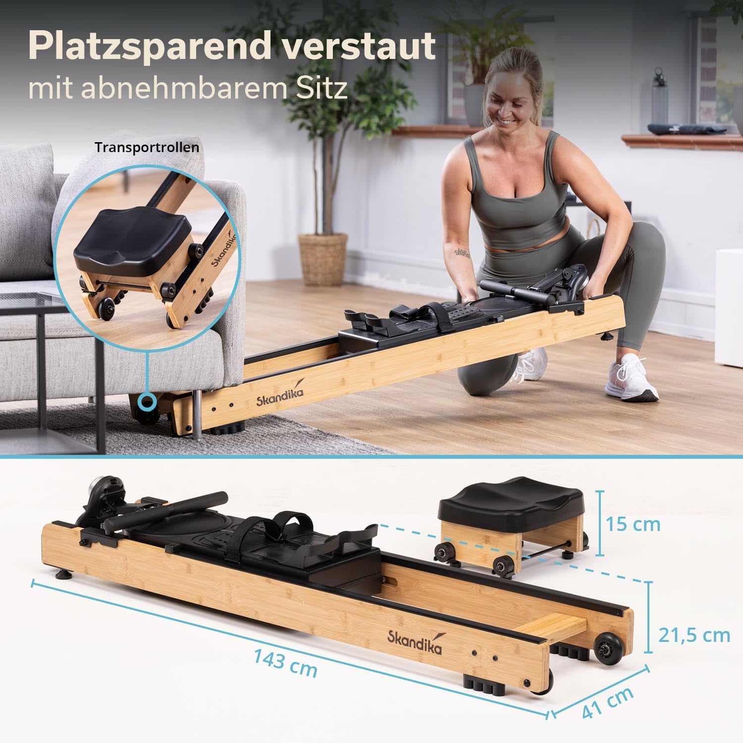 Thumbnail 6 de Skandika Rovek Rudergerät 195 cm 🚣