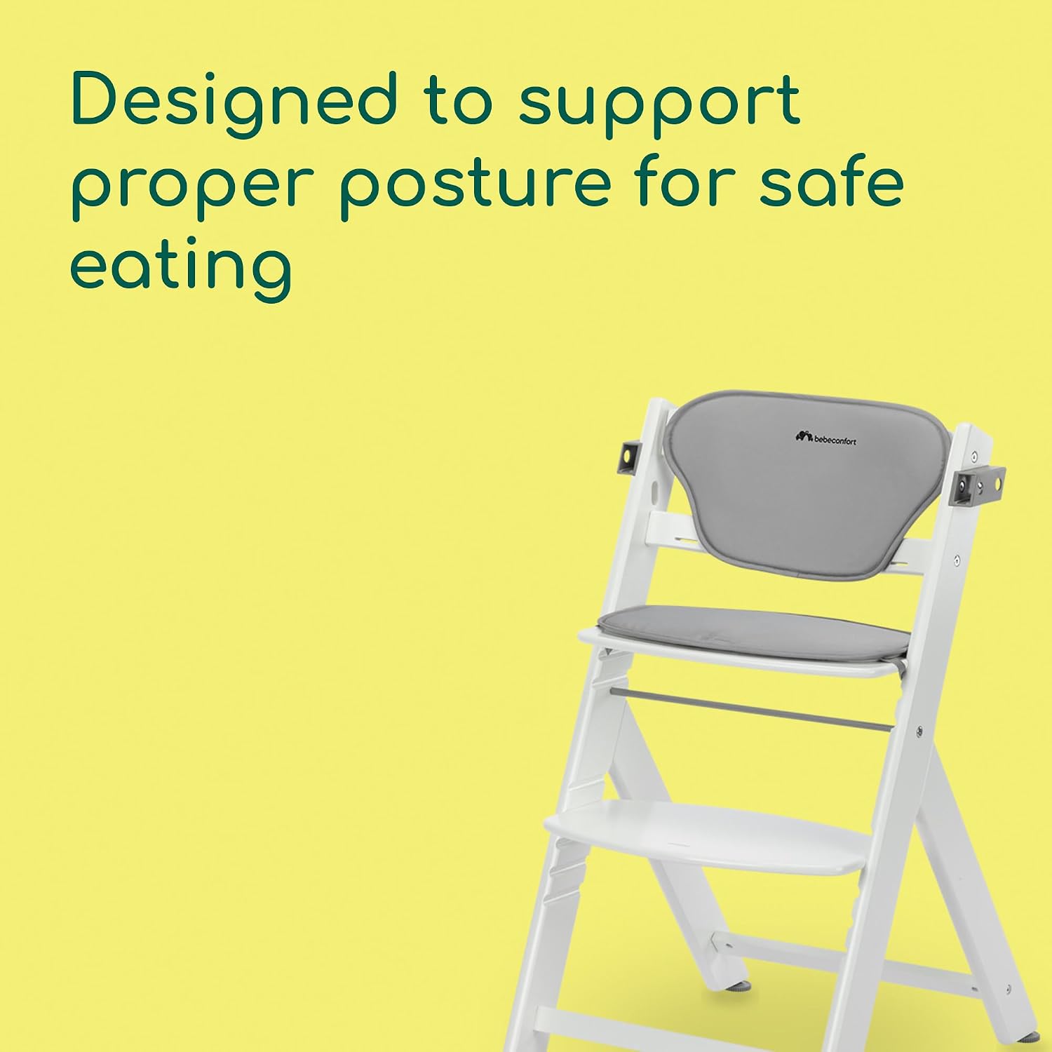 Detalle 2 de Bebeconfort Timba 2 with Cushion – Evolutive Wooden Highchair (6+ months to 110 kg)