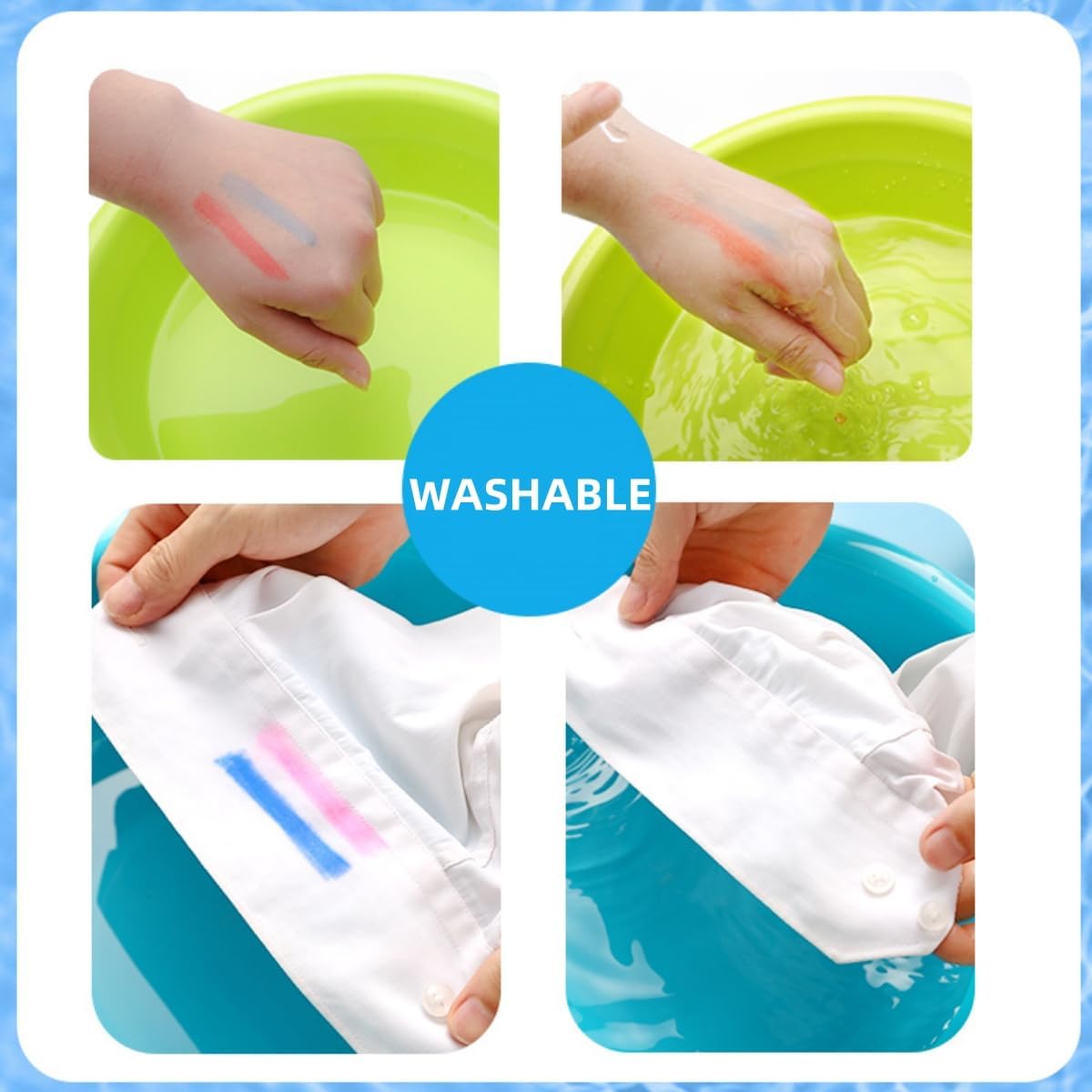 Thumbnail 4 de SKYGLORY 48 Colours Washable Water-Based Ink Marker Set with Dual Tips