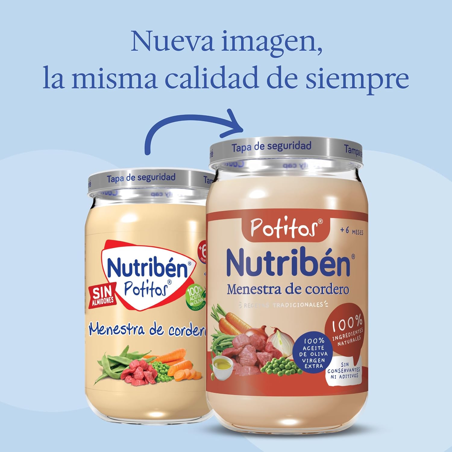 Detalle de Nutribén Potitos Menestra de Cordero 6x235g